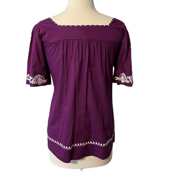 Karen Kane purple floral embroidered top XS - Picture 4 of 4